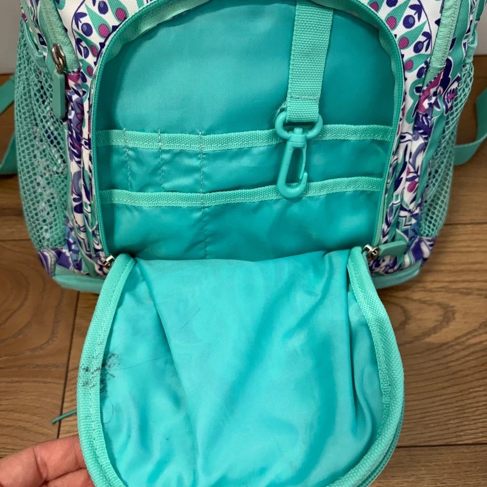 PBteen Large Backpack Boho Medallion Turquoise Purple School Book Bag Organizer